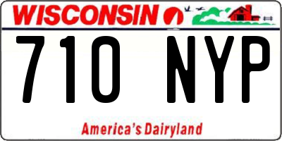 WI license plate 710NYP