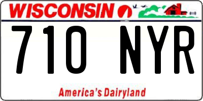 WI license plate 710NYR