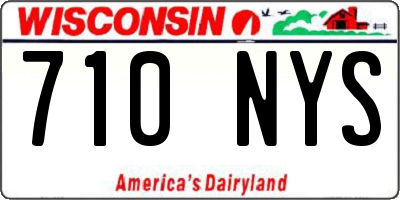 WI license plate 710NYS