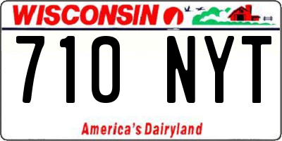 WI license plate 710NYT