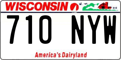 WI license plate 710NYW