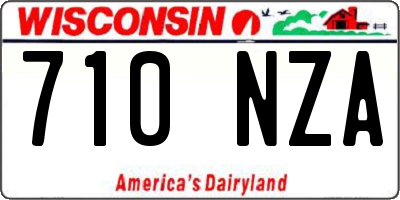 WI license plate 710NZA
