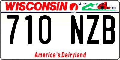 WI license plate 710NZB