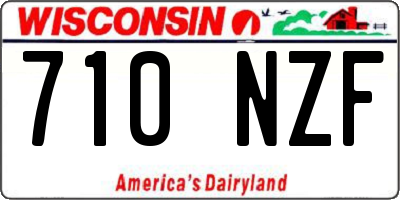 WI license plate 710NZF