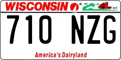 WI license plate 710NZG