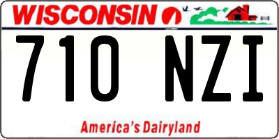 WI license plate 710NZI
