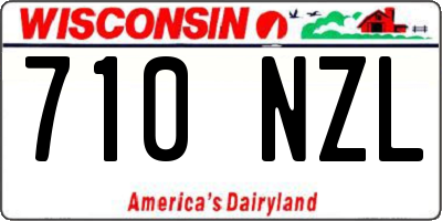 WI license plate 710NZL