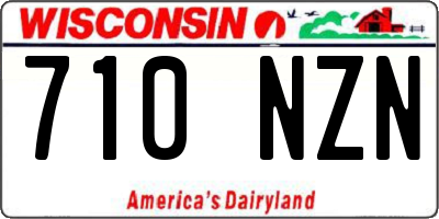 WI license plate 710NZN