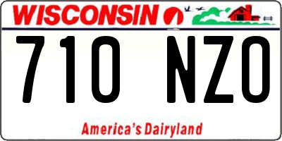 WI license plate 710NZO