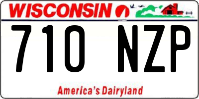 WI license plate 710NZP