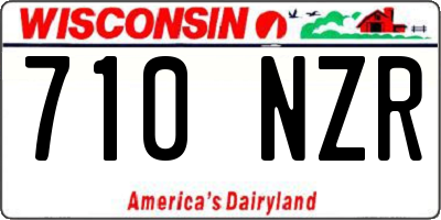 WI license plate 710NZR