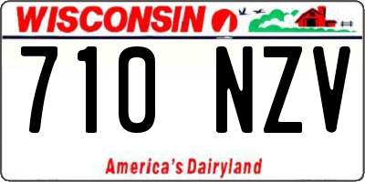 WI license plate 710NZV