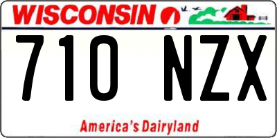 WI license plate 710NZX