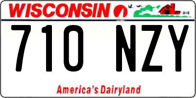 WI license plate 710NZY