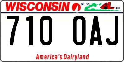 WI license plate 710OAJ