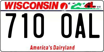 WI license plate 710OAL