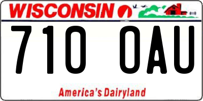 WI license plate 710OAU