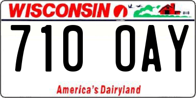 WI license plate 710OAY
