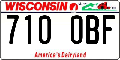 WI license plate 710OBF