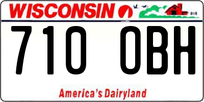 WI license plate 710OBH