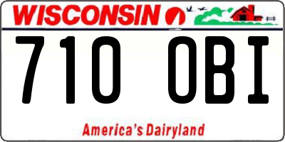 WI license plate 710OBI
