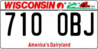 WI license plate 710OBJ