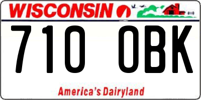 WI license plate 710OBK