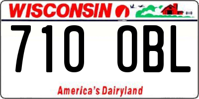 WI license plate 710OBL