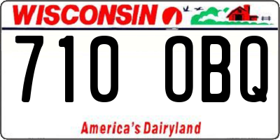 WI license plate 710OBQ