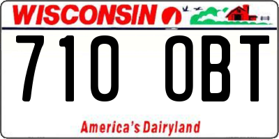 WI license plate 710OBT
