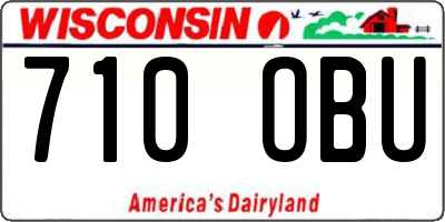 WI license plate 710OBU