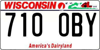 WI license plate 710OBY