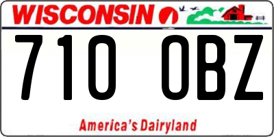 WI license plate 710OBZ