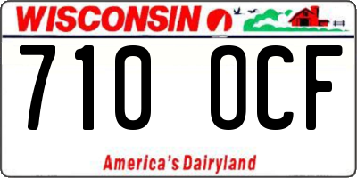 WI license plate 710OCF