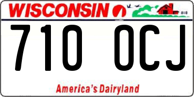 WI license plate 710OCJ