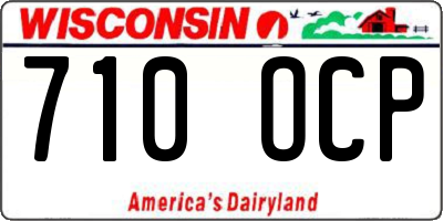 WI license plate 710OCP