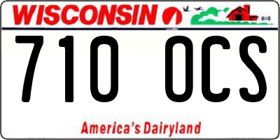 WI license plate 710OCS