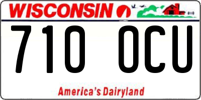 WI license plate 710OCU