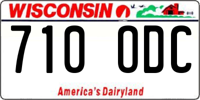 WI license plate 710ODC