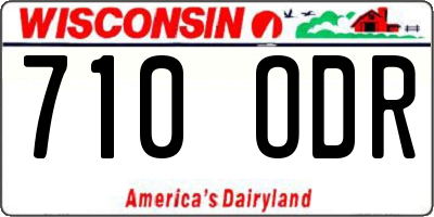WI license plate 710ODR