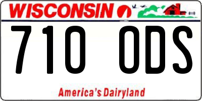WI license plate 710ODS