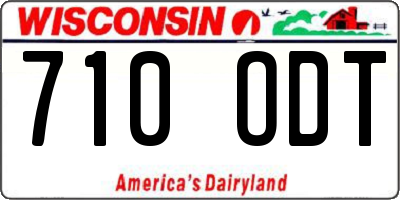 WI license plate 710ODT