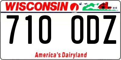 WI license plate 710ODZ