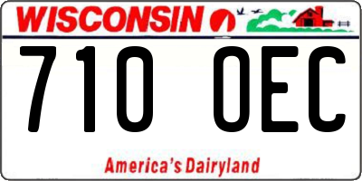 WI license plate 710OEC