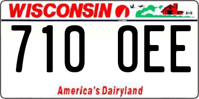 WI license plate 710OEE