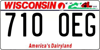 WI license plate 710OEG