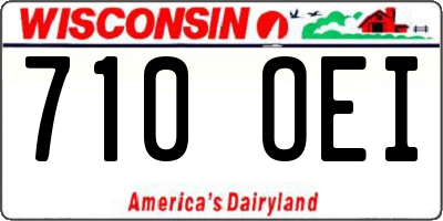 WI license plate 710OEI