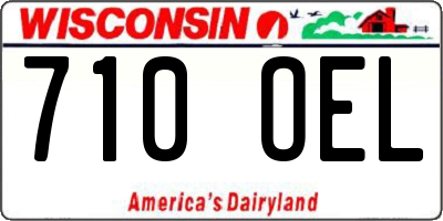 WI license plate 710OEL