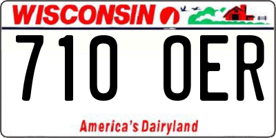 WI license plate 710OER