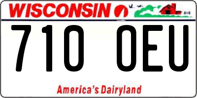 WI license plate 710OEU